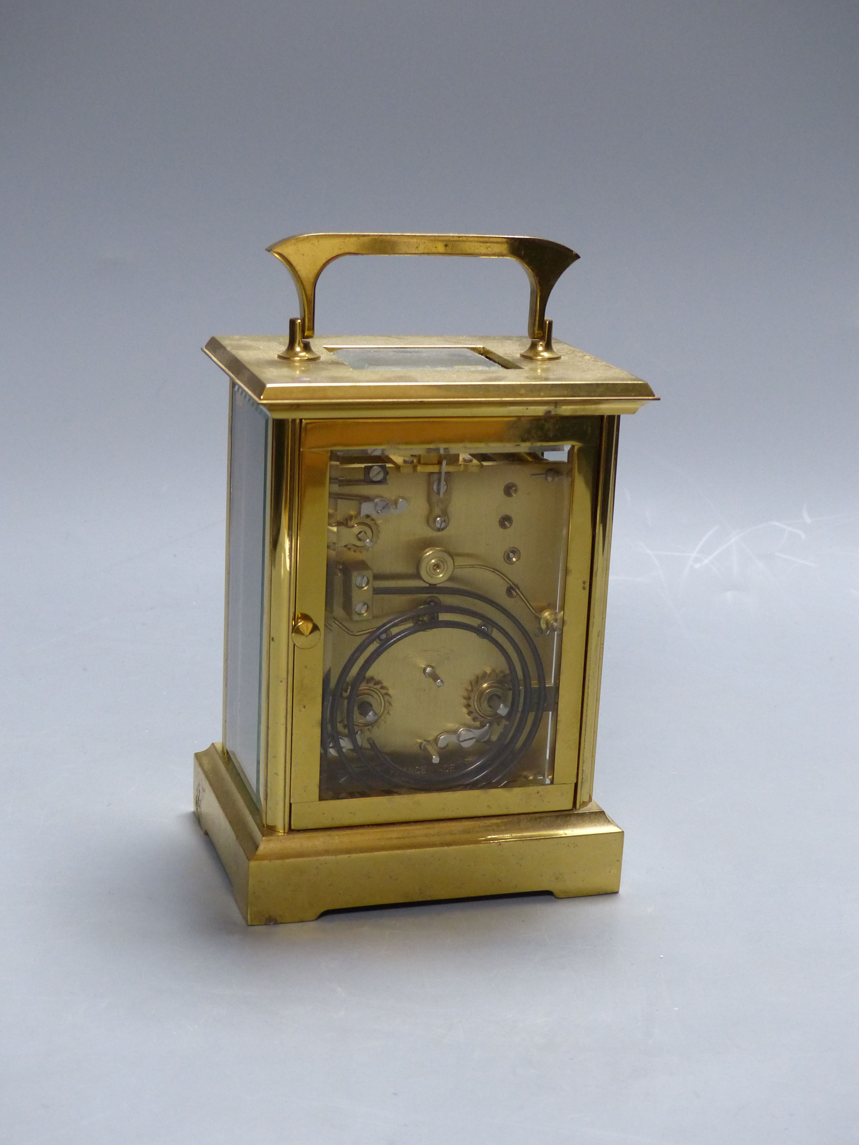 A French carriage clock, height 16cm